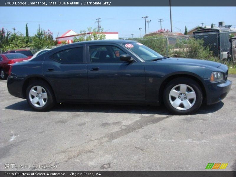 Steel Blue Metallic / Dark Slate Gray 2008 Dodge Charger SE