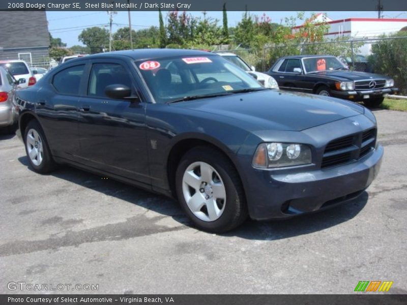Steel Blue Metallic / Dark Slate Gray 2008 Dodge Charger SE