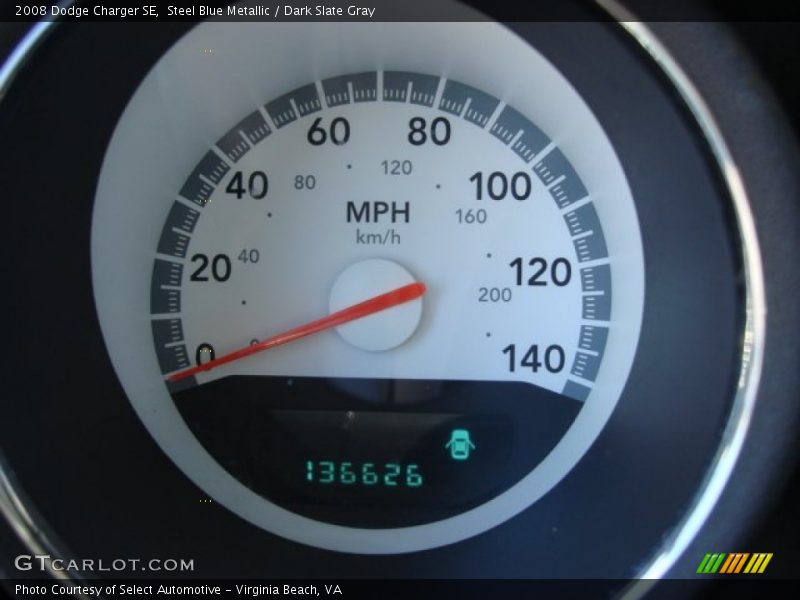 Steel Blue Metallic / Dark Slate Gray 2008 Dodge Charger SE