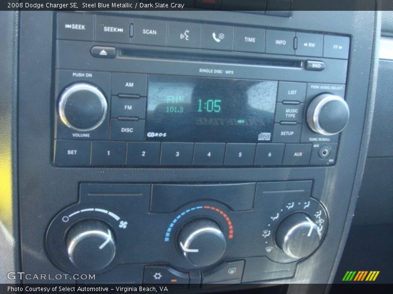 Steel Blue Metallic / Dark Slate Gray 2008 Dodge Charger SE