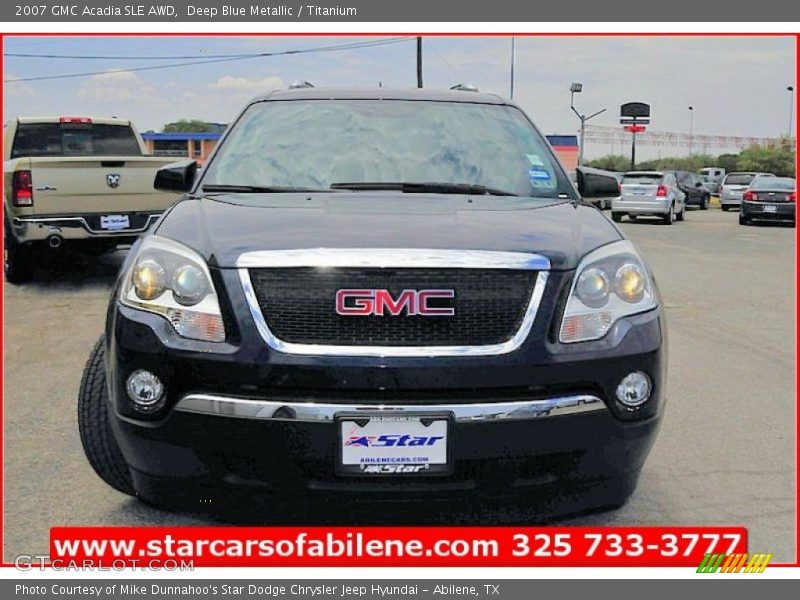 Deep Blue Metallic / Titanium 2007 GMC Acadia SLE AWD