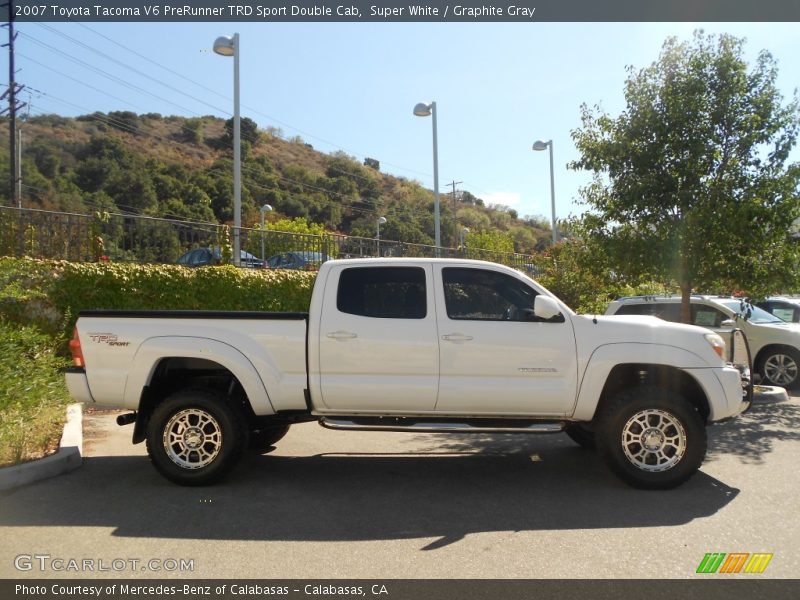 Super White / Graphite Gray 2007 Toyota Tacoma V6 PreRunner TRD Sport Double Cab