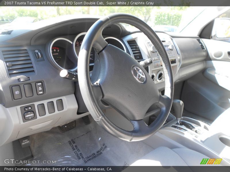 Super White / Graphite Gray 2007 Toyota Tacoma V6 PreRunner TRD Sport Double Cab