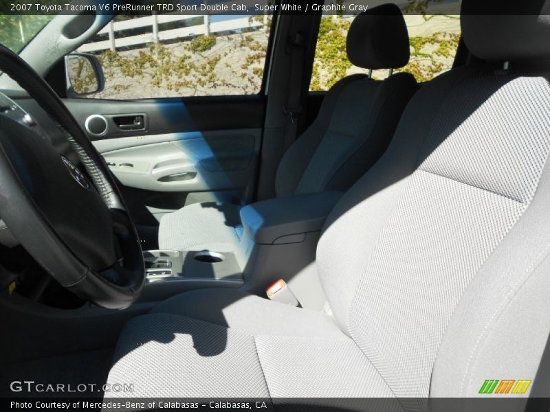 Super White / Graphite Gray 2007 Toyota Tacoma V6 PreRunner TRD Sport Double Cab