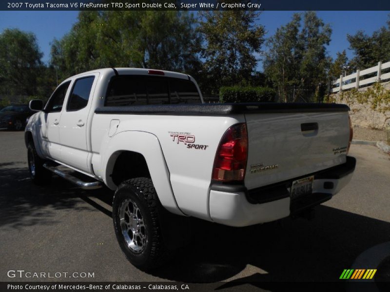 Super White / Graphite Gray 2007 Toyota Tacoma V6 PreRunner TRD Sport Double Cab