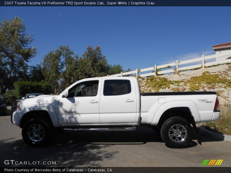 Super White / Graphite Gray 2007 Toyota Tacoma V6 PreRunner TRD Sport Double Cab