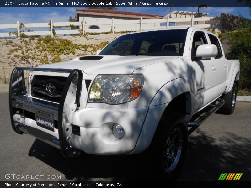 Super White / Graphite Gray 2007 Toyota Tacoma V6 PreRunner TRD Sport Double Cab