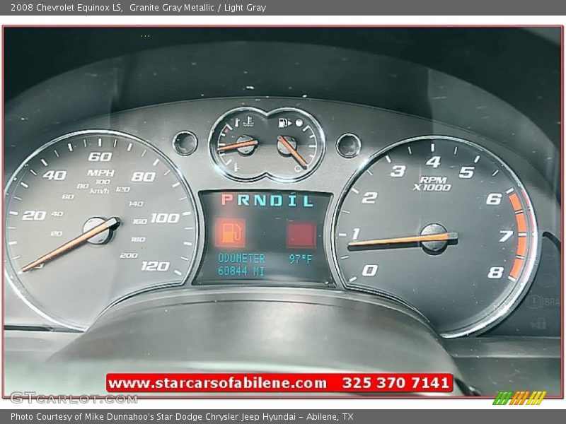 Granite Gray Metallic / Light Gray 2008 Chevrolet Equinox LS