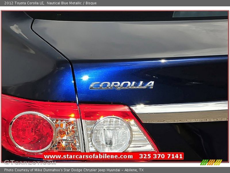 Nautical Blue Metallic / Bisque 2012 Toyota Corolla LE