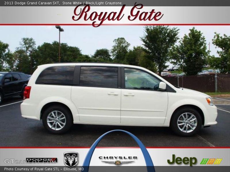 Stone White / Black/Light Graystone 2013 Dodge Grand Caravan SXT