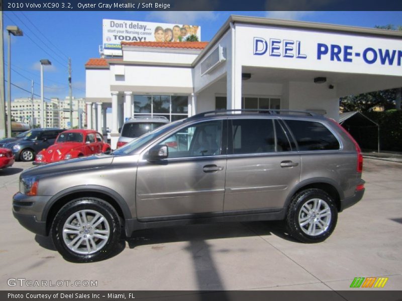 Oyster Gray Metallic / Soft Beige 2010 Volvo XC90 3.2