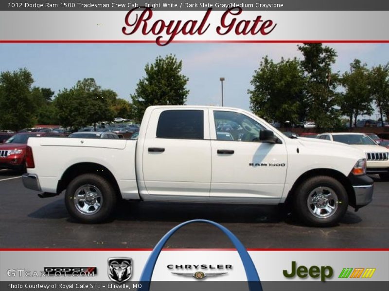 Bright White / Dark Slate Gray/Medium Graystone 2012 Dodge Ram 1500 Tradesman Crew Cab