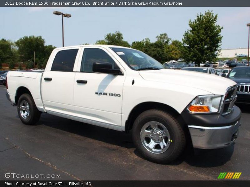 Bright White / Dark Slate Gray/Medium Graystone 2012 Dodge Ram 1500 Tradesman Crew Cab