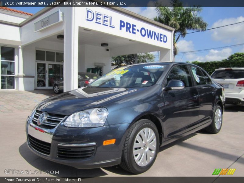 Blue Graphite Metallic / Titan Black 2010 Volkswagen Jetta S Sedan