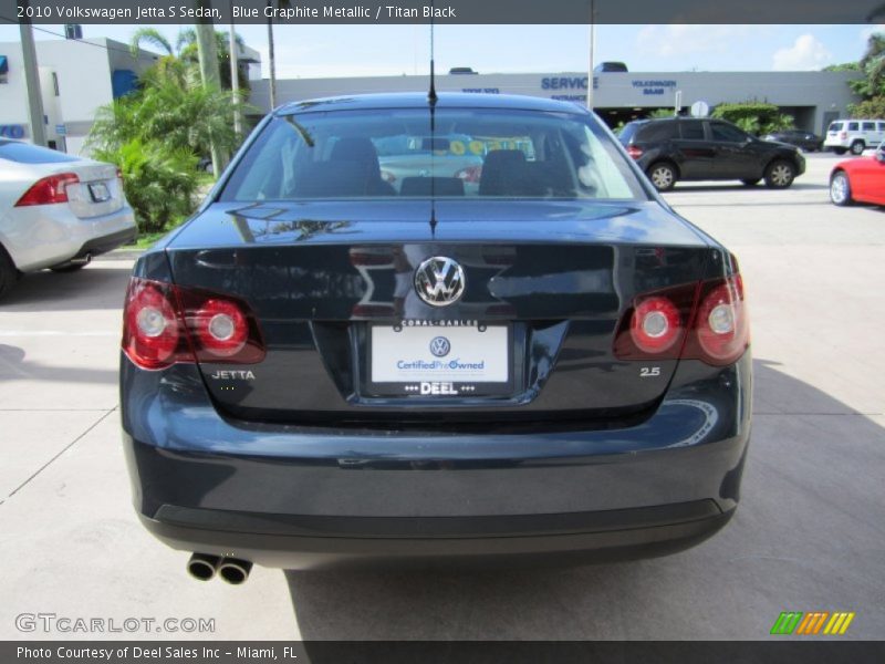 Blue Graphite Metallic / Titan Black 2010 Volkswagen Jetta S Sedan