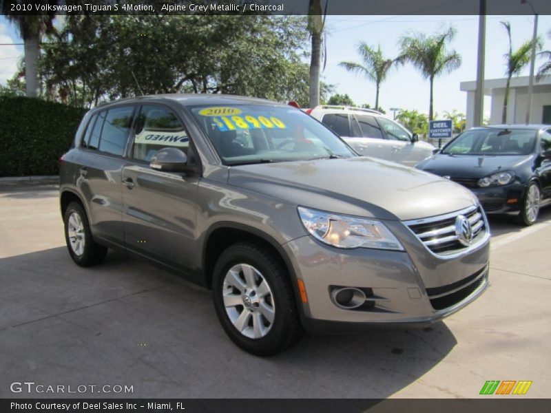 Alpine Grey Metallic / Charcoal 2010 Volkswagen Tiguan S 4Motion