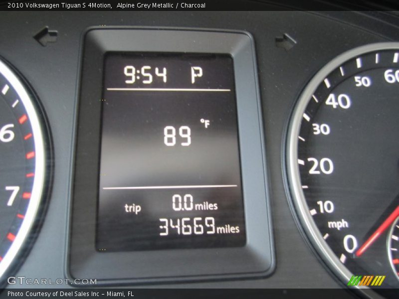 Alpine Grey Metallic / Charcoal 2010 Volkswagen Tiguan S 4Motion