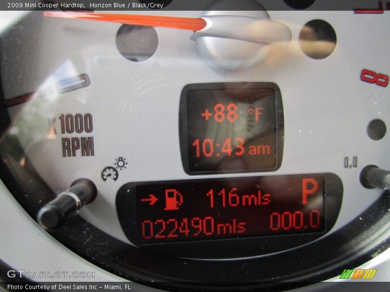 Horizon Blue / Black/Grey 2009 Mini Cooper Hardtop