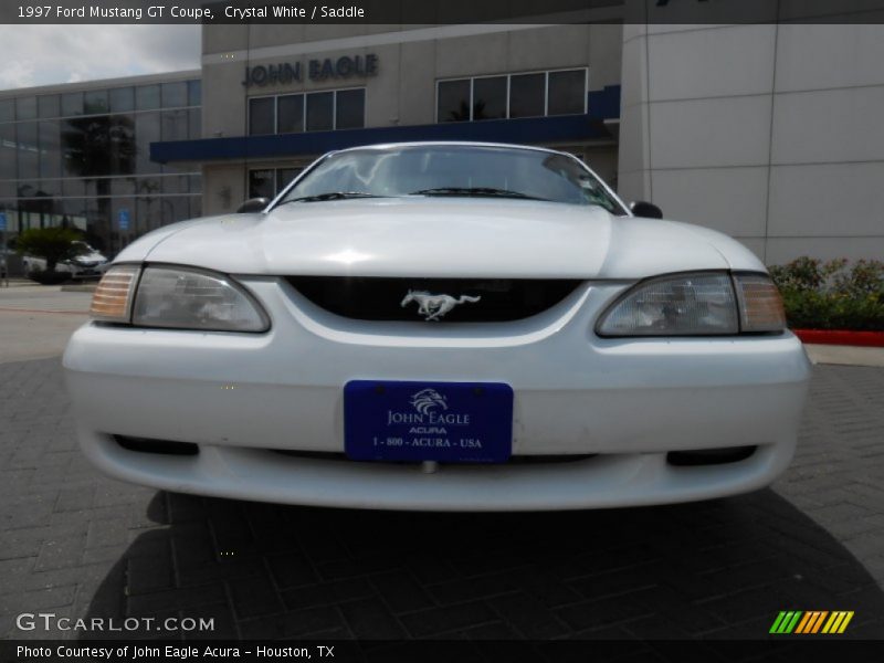 Crystal White / Saddle 1997 Ford Mustang GT Coupe