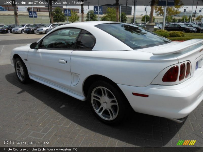 Crystal White / Saddle 1997 Ford Mustang GT Coupe