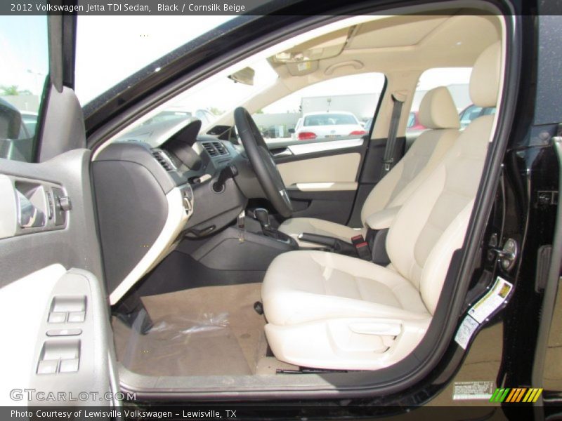 Black / Cornsilk Beige 2012 Volkswagen Jetta TDI Sedan