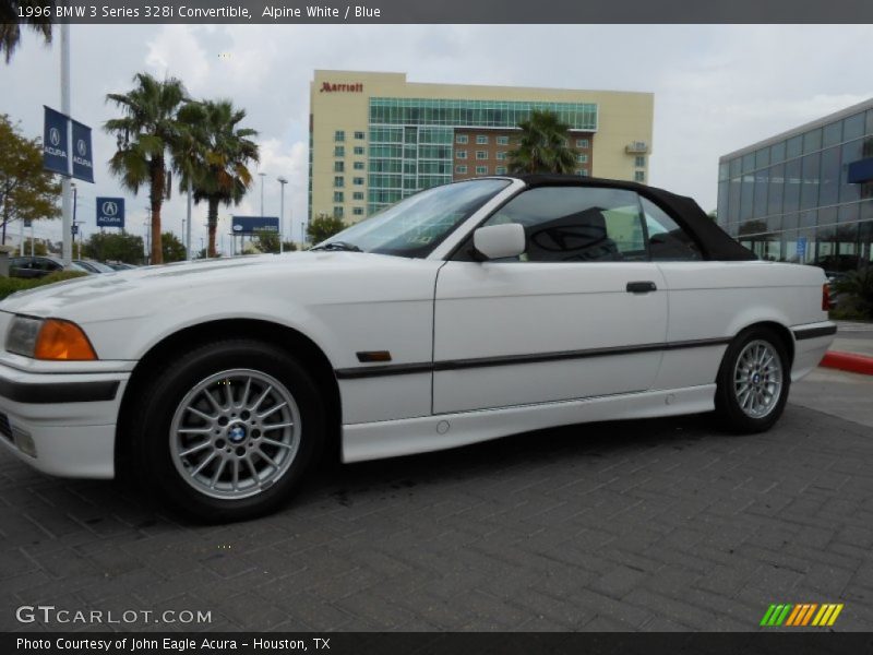 Alpine White / Blue 1996 BMW 3 Series 328i Convertible