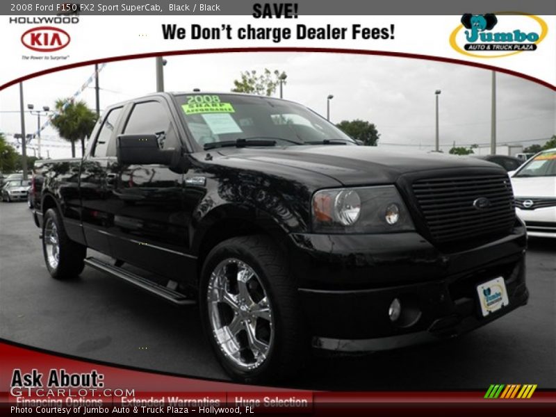 Black / Black 2008 Ford F150 FX2 Sport SuperCab