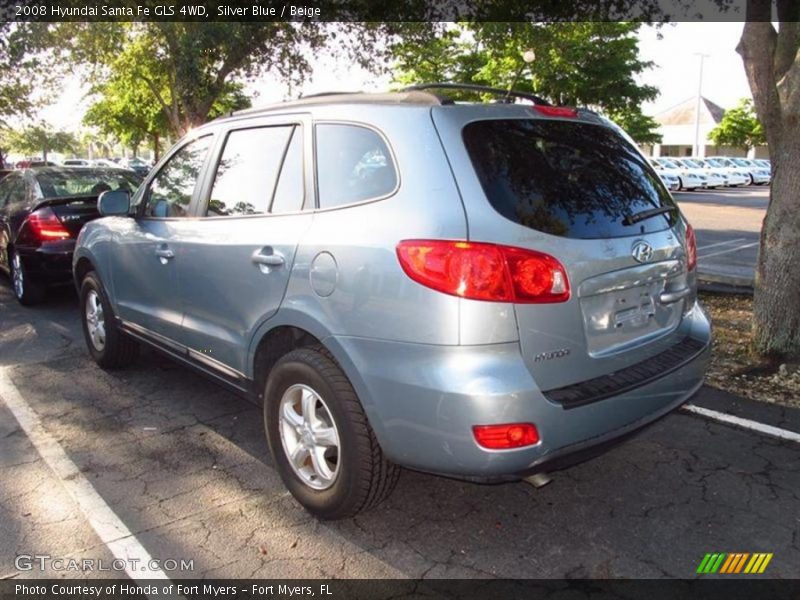 Silver Blue / Beige 2008 Hyundai Santa Fe GLS 4WD