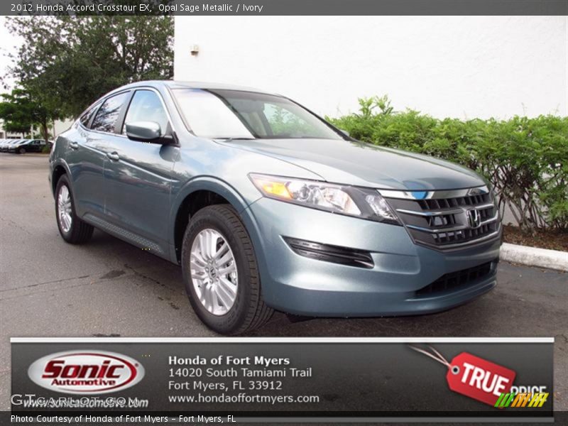 Opal Sage Metallic / Ivory 2012 Honda Accord Crosstour EX
