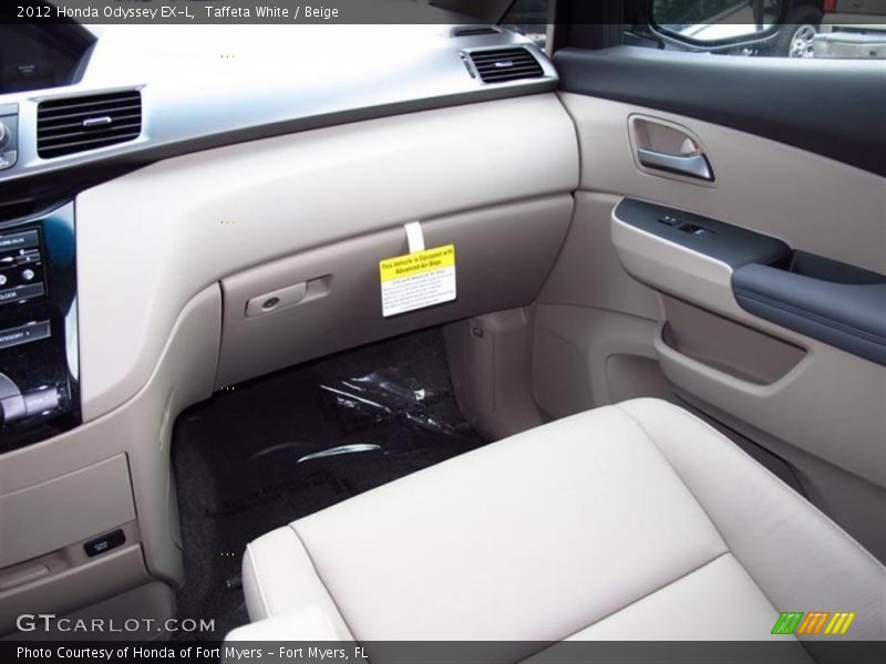 Taffeta White / Beige 2012 Honda Odyssey EX-L