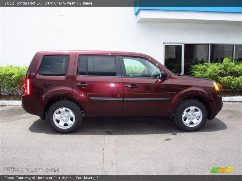 Dark Cherry Pearl II / Beige 2012 Honda Pilot LX