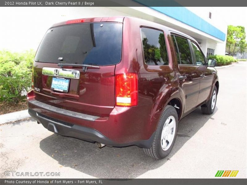 Dark Cherry Pearl II / Beige 2012 Honda Pilot LX