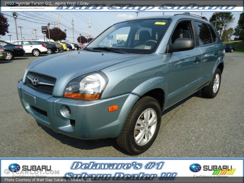 Alpine Frost / Gray 2009 Hyundai Tucson GLS