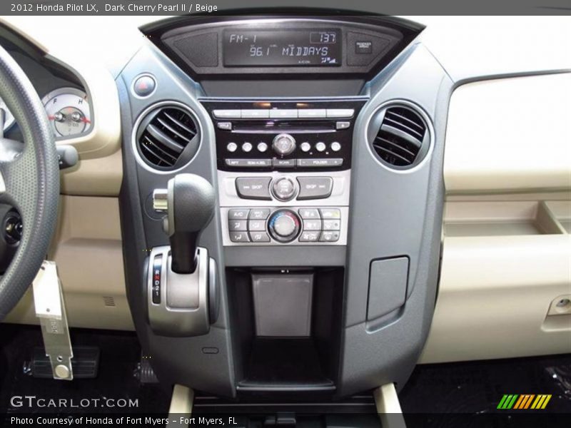 Dark Cherry Pearl II / Beige 2012 Honda Pilot LX