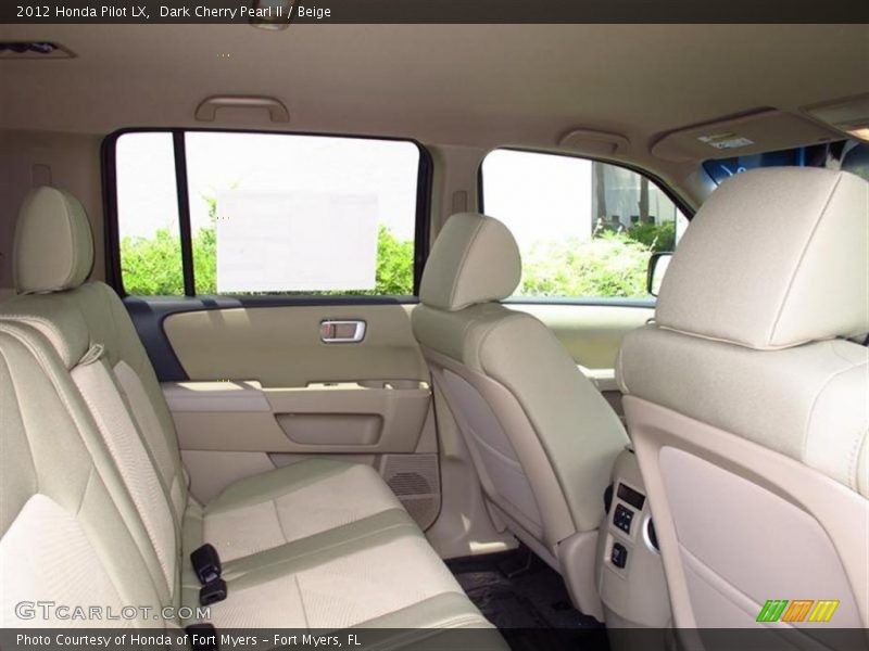 Dark Cherry Pearl II / Beige 2012 Honda Pilot LX