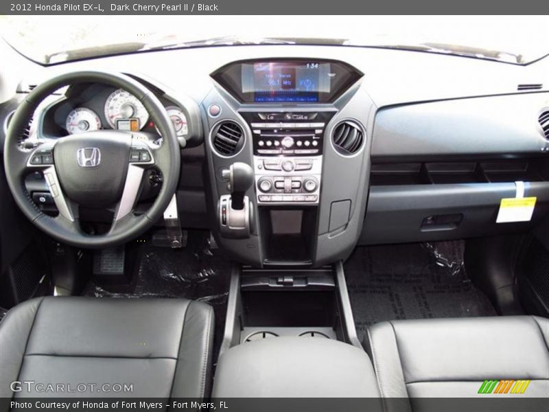 Dark Cherry Pearl II / Black 2012 Honda Pilot EX-L