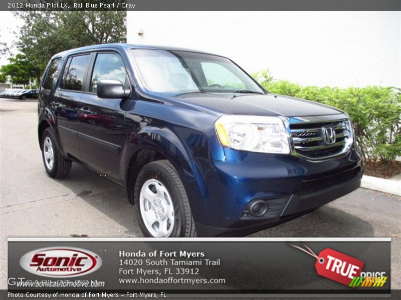 Bali Blue Pearl / Gray 2012 Honda Pilot LX