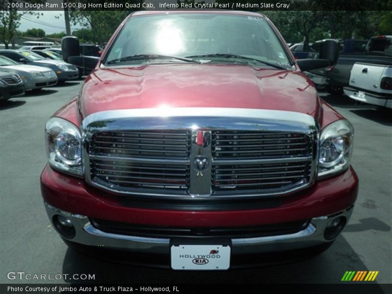 Inferno Red Crystal Pearl / Medium Slate Gray 2008 Dodge Ram 1500 Big Horn Edition Quad Cab