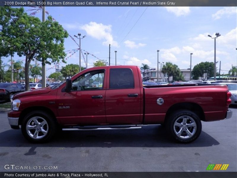 Inferno Red Crystal Pearl / Medium Slate Gray 2008 Dodge Ram 1500 Big Horn Edition Quad Cab