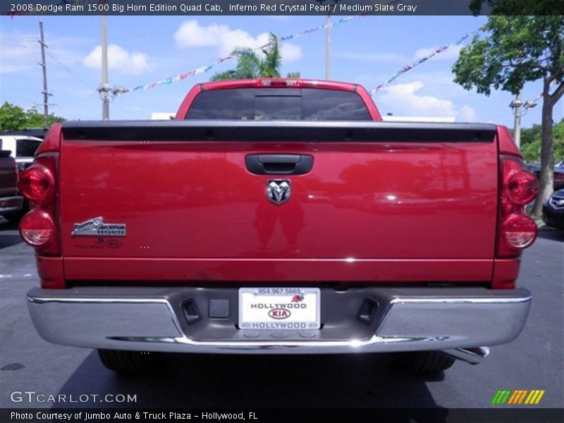 Inferno Red Crystal Pearl / Medium Slate Gray 2008 Dodge Ram 1500 Big Horn Edition Quad Cab