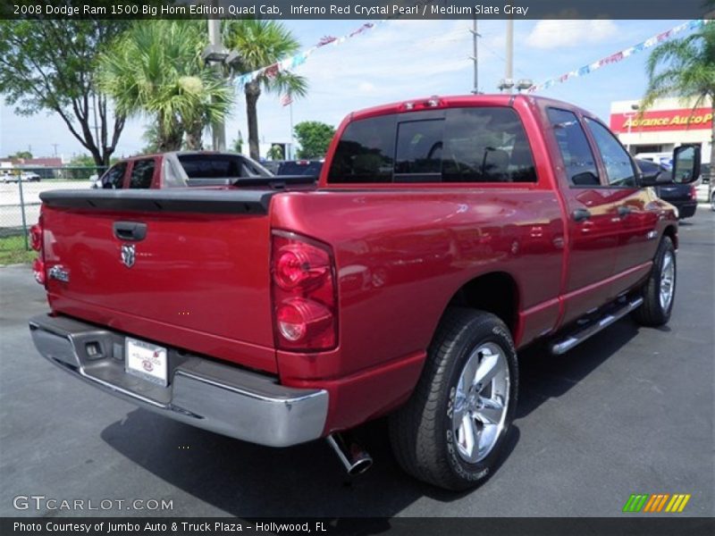 Inferno Red Crystal Pearl / Medium Slate Gray 2008 Dodge Ram 1500 Big Horn Edition Quad Cab