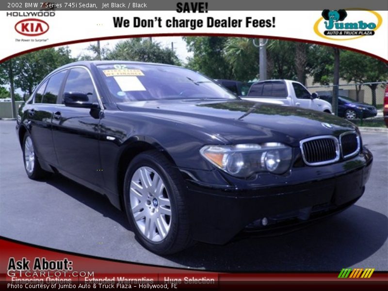 Jet Black / Black 2002 BMW 7 Series 745i Sedan