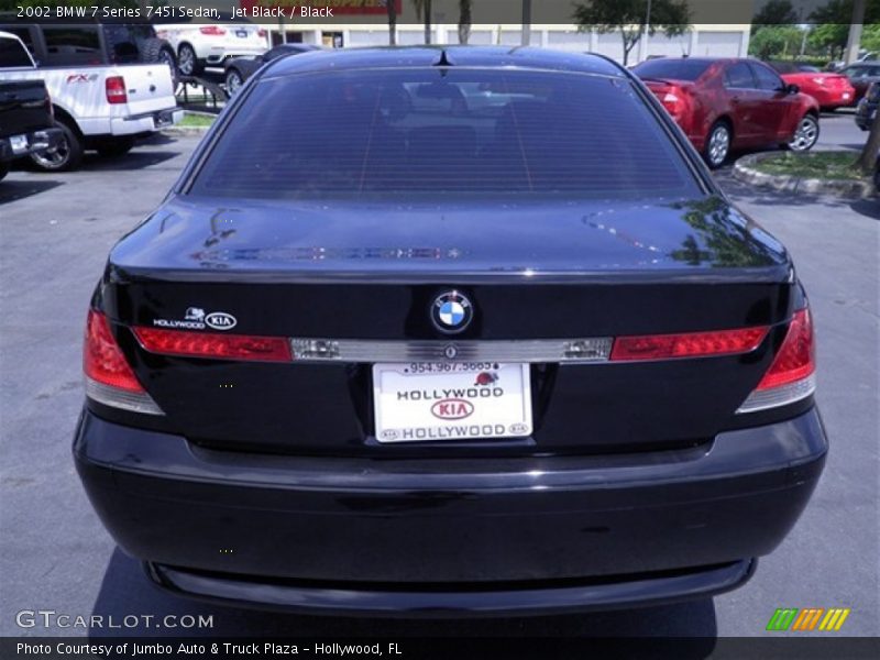 Jet Black / Black 2002 BMW 7 Series 745i Sedan