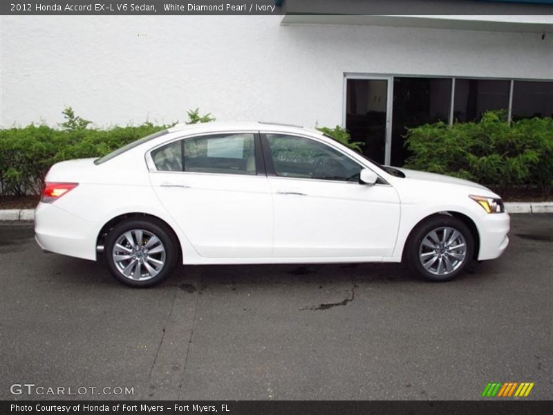 White Diamond Pearl / Ivory 2012 Honda Accord EX-L V6 Sedan