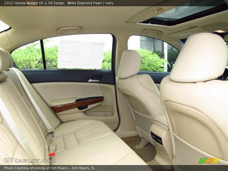 White Diamond Pearl / Ivory 2012 Honda Accord EX-L V6 Sedan