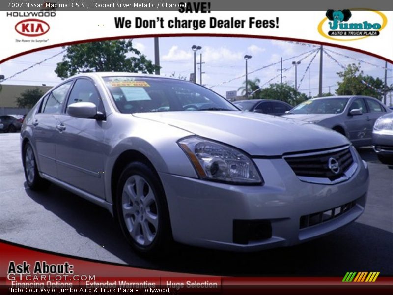 Radiant Silver Metallic / Charcoal 2007 Nissan Maxima 3.5 SL