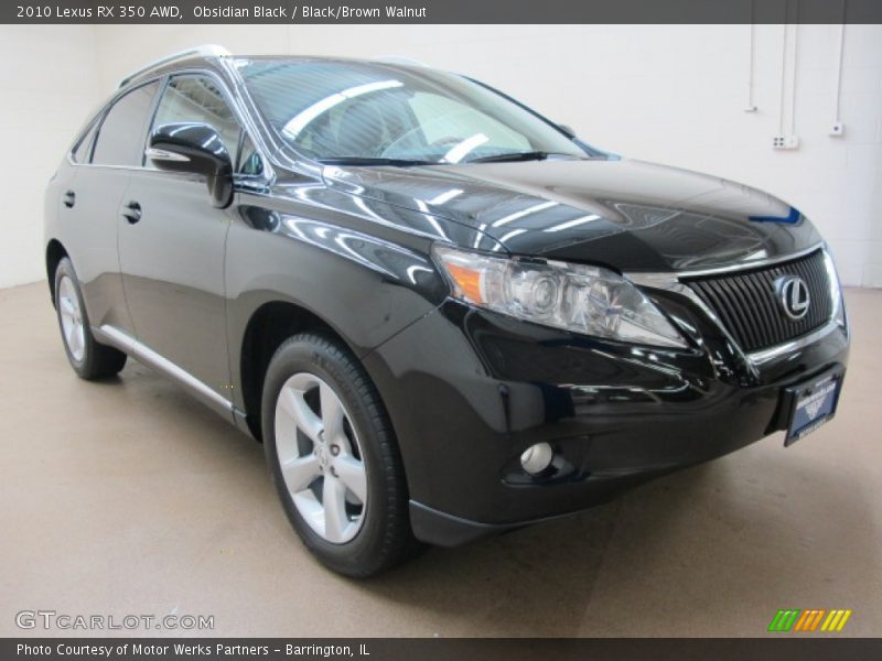 Obsidian Black / Black/Brown Walnut 2010 Lexus RX 350 AWD