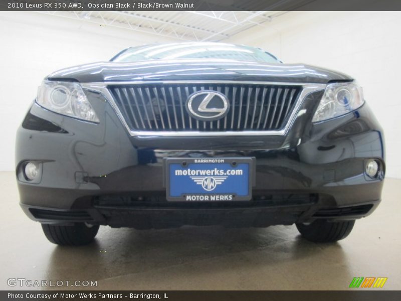 Obsidian Black / Black/Brown Walnut 2010 Lexus RX 350 AWD