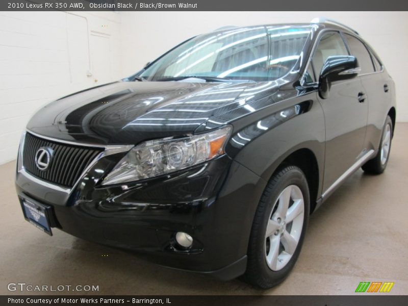 Obsidian Black / Black/Brown Walnut 2010 Lexus RX 350 AWD