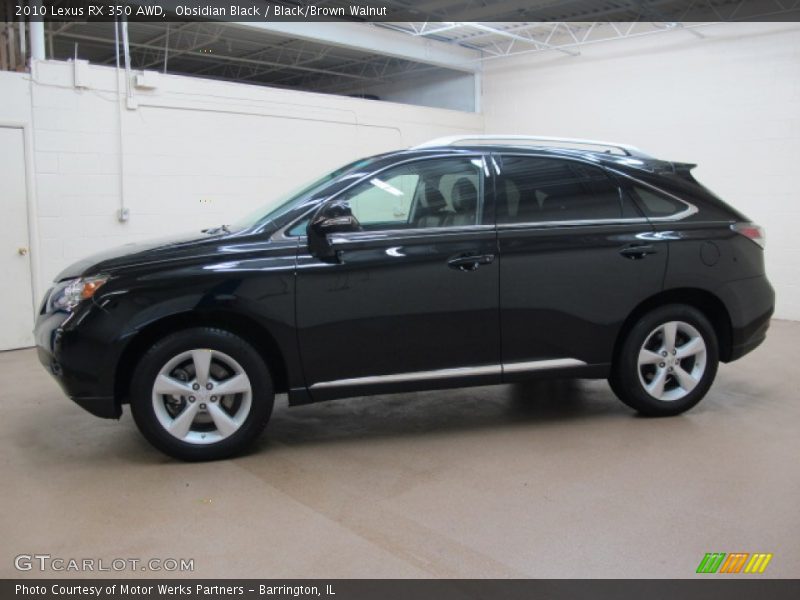 Obsidian Black / Black/Brown Walnut 2010 Lexus RX 350 AWD